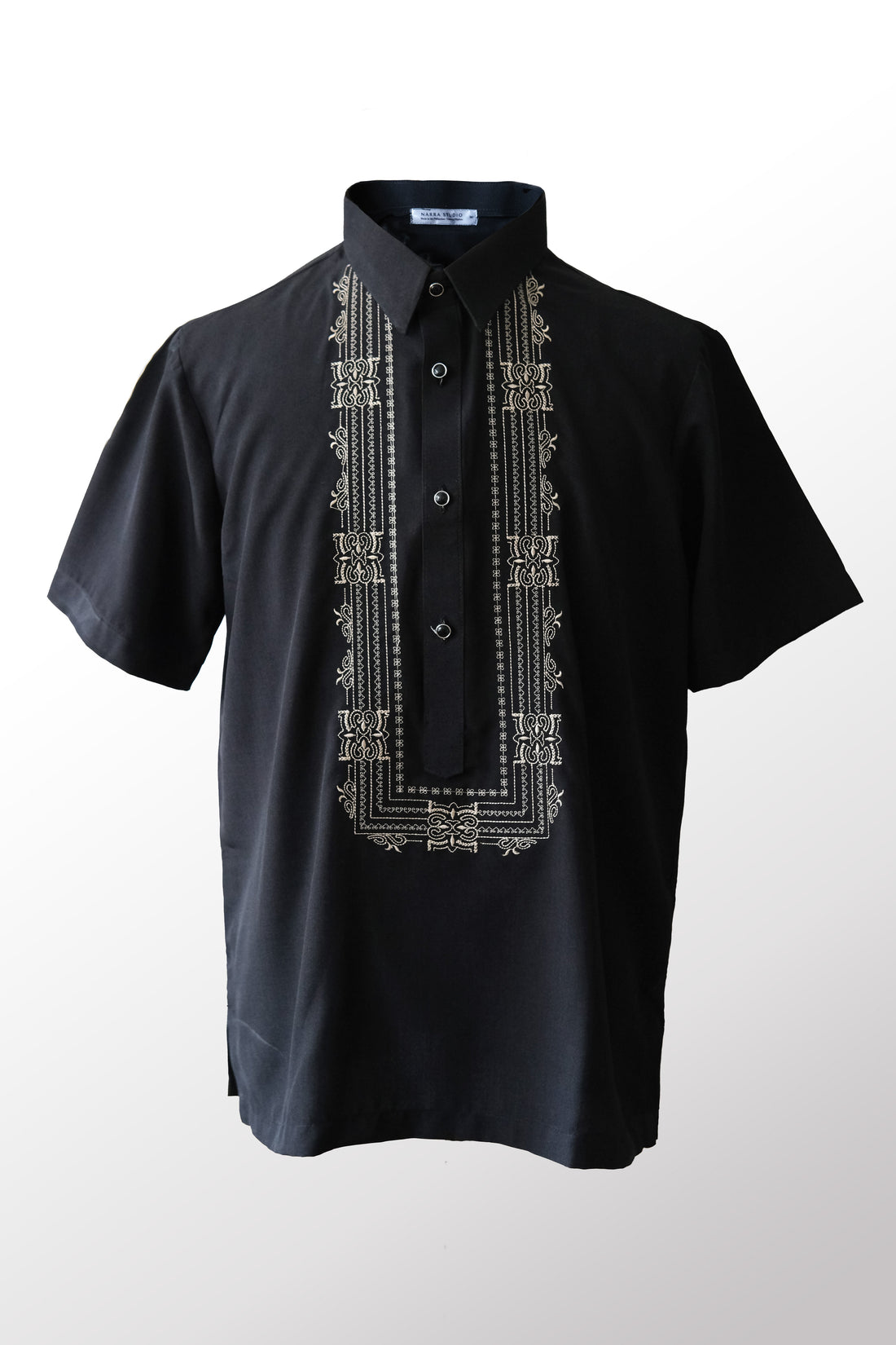 Casual Barong in Black Shirts &amp; Tops