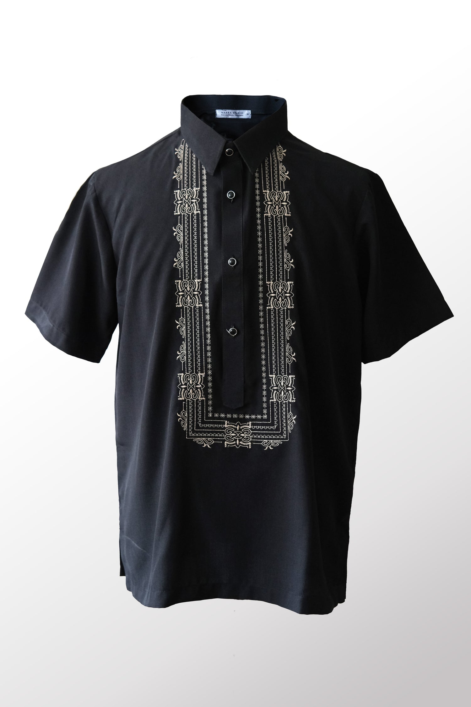 Casual Barong in Black Shirts &amp; Tops