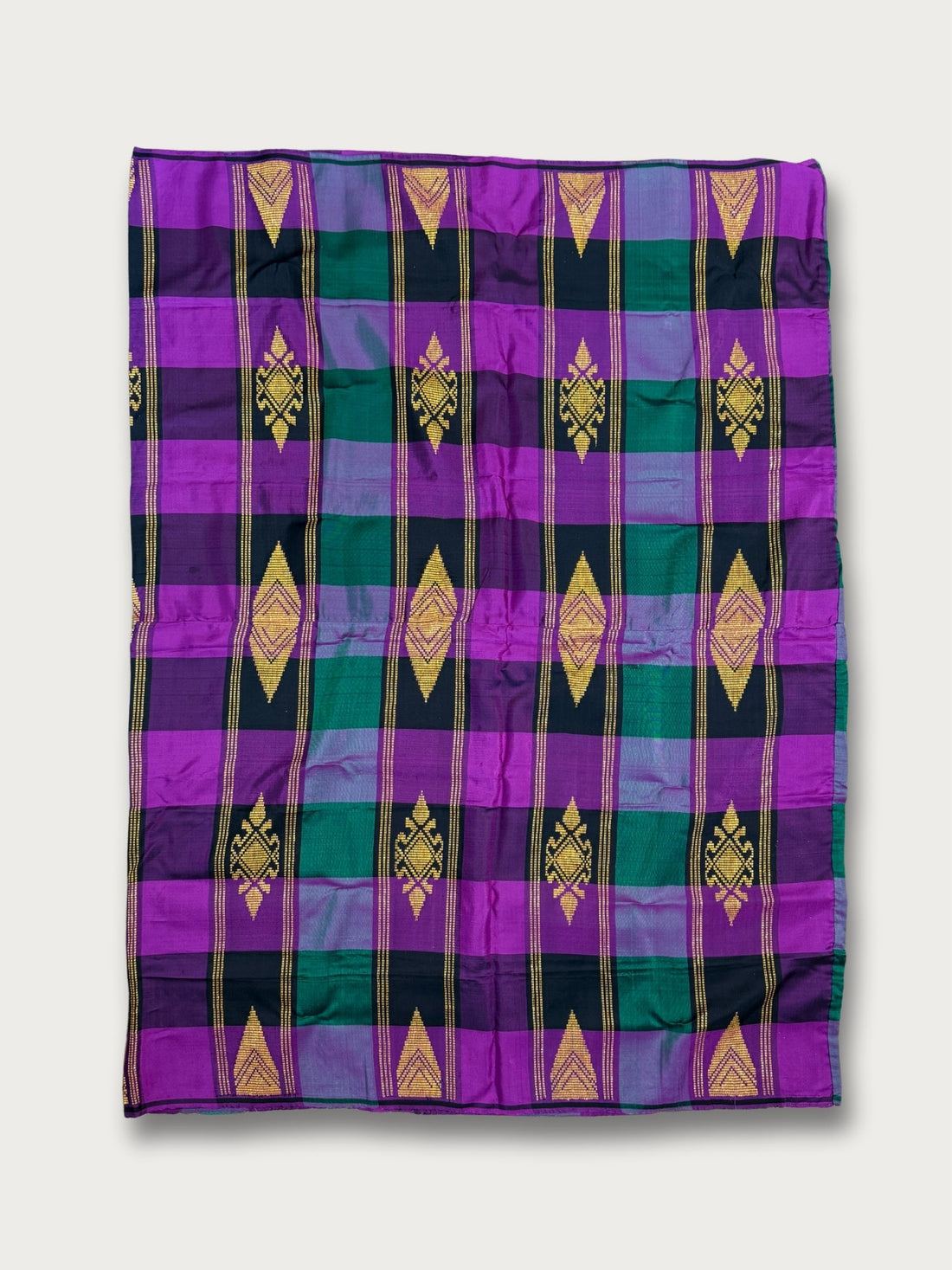 Handwoven Malong Magenta and Green malong