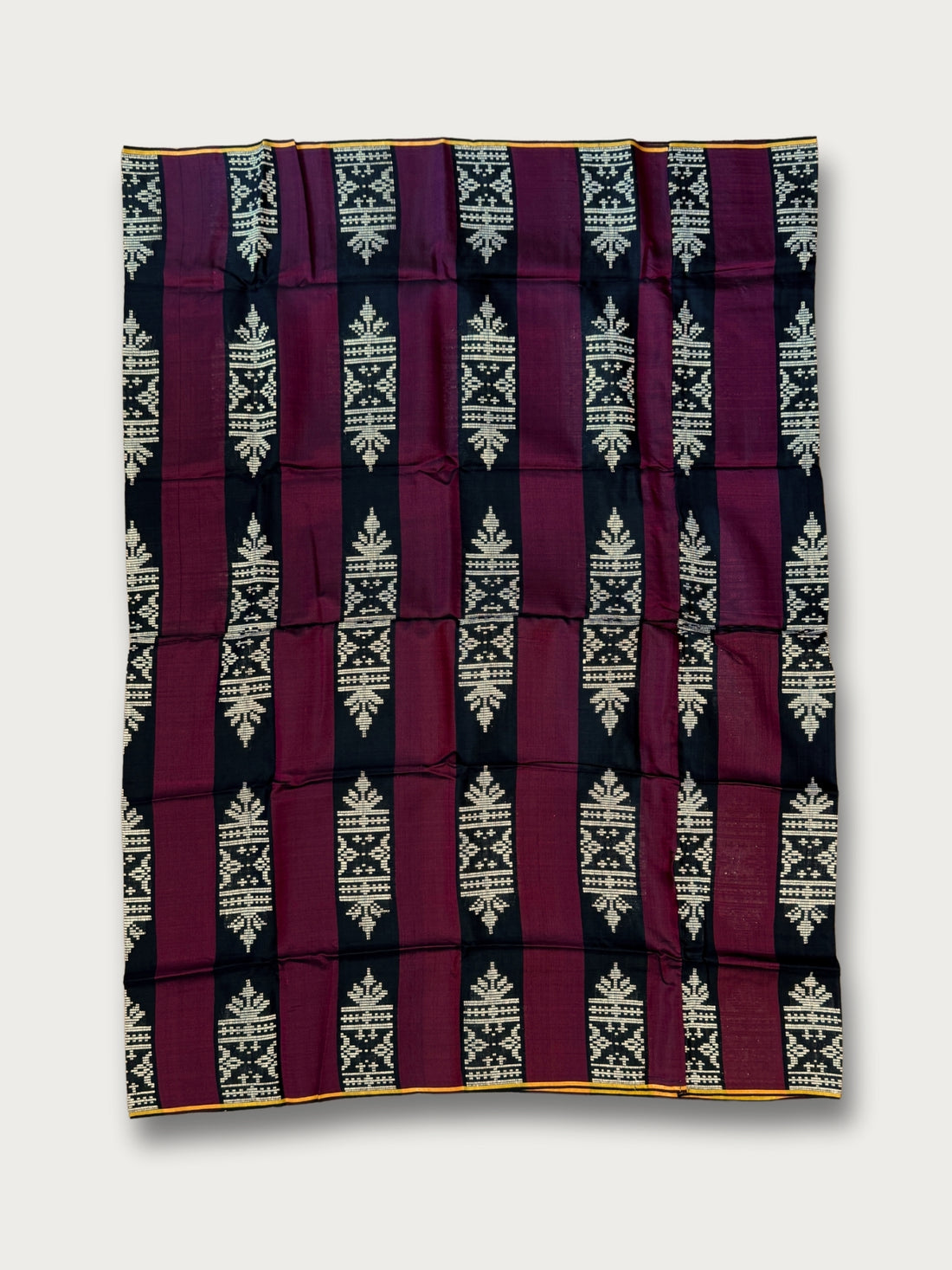 Handwoven Malong - Black and Maroon