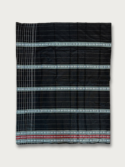 Modern Filipiniana-Silky Malong - Black - Narra Studio-available in NYC USA
