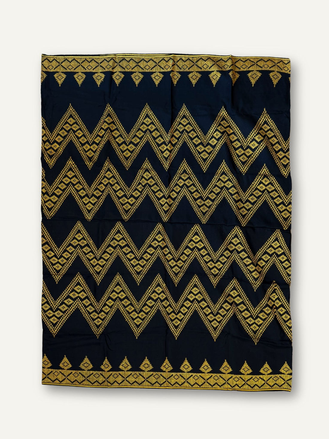 Handwoven Malong - Black and Gold