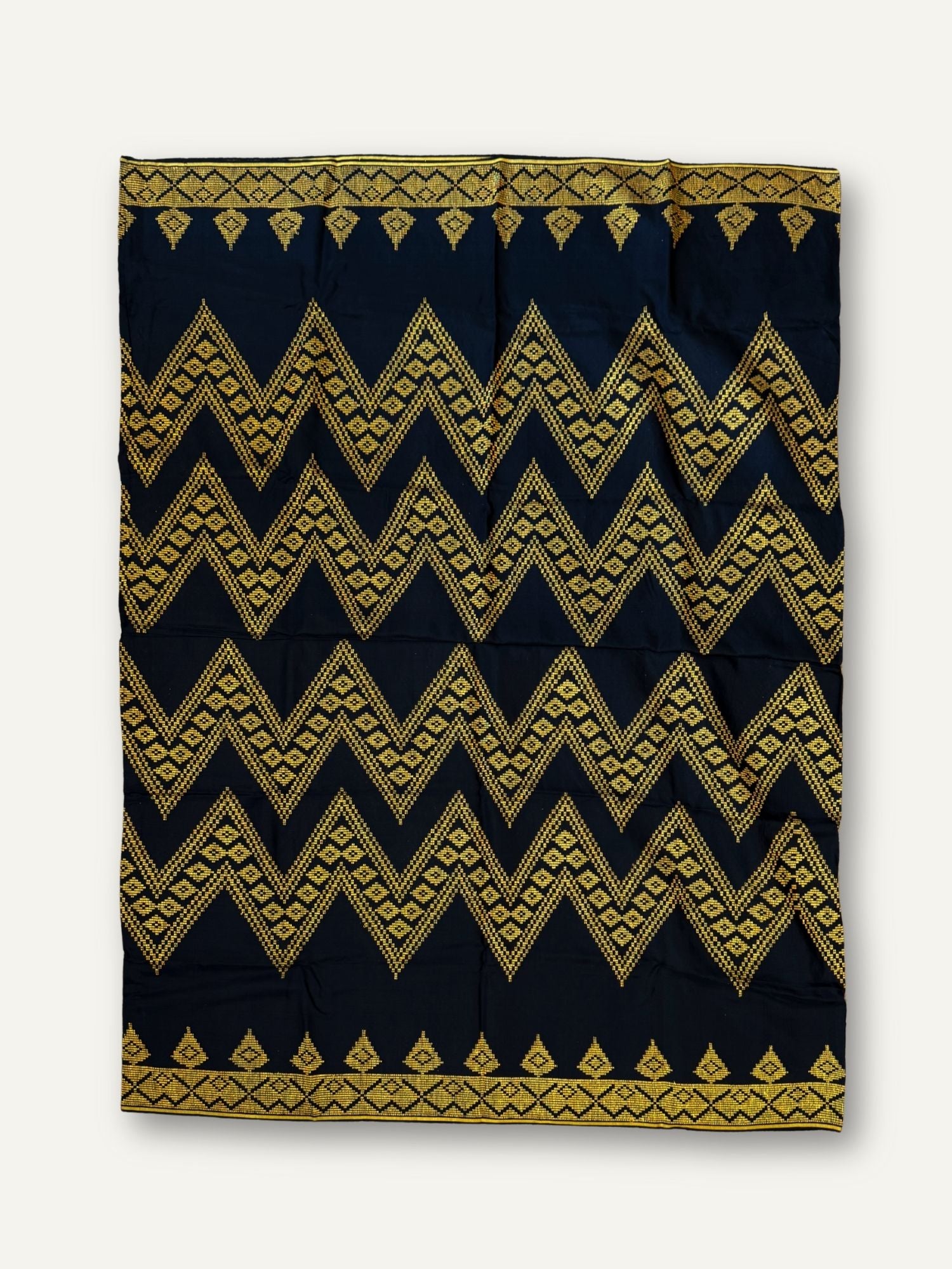 Handwoven Malong - Black and Gold