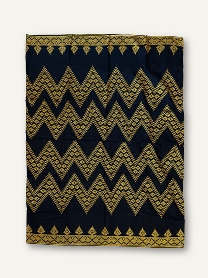 Handwoven Malong - Black and Gold