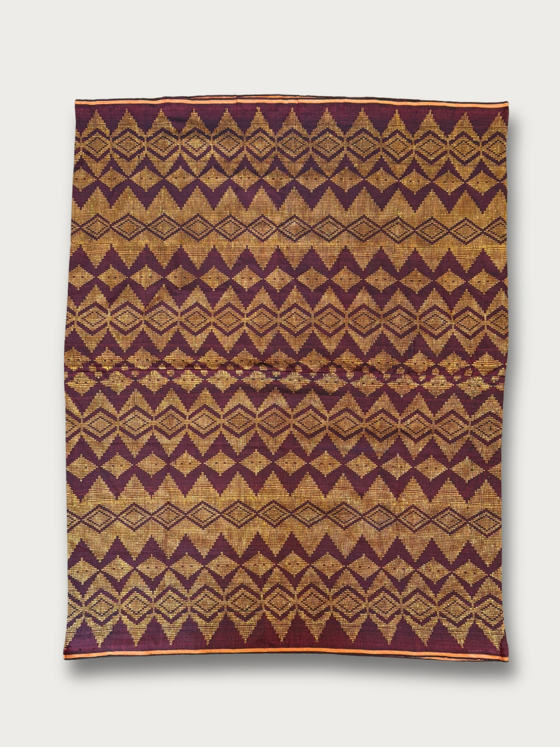 Handwoven Malong - Maroon and Gold