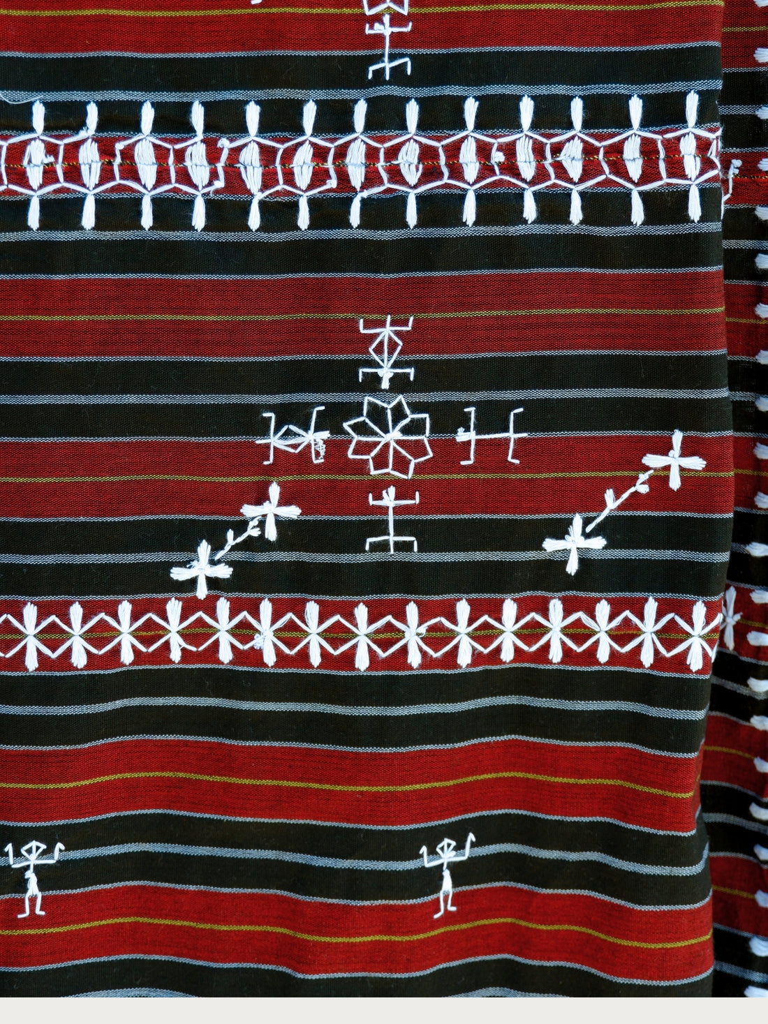 Embroidered Dark Red Tapis Wrap/Blanket