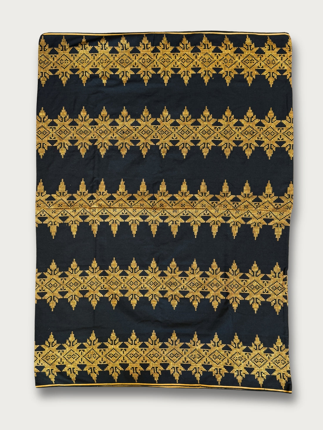 Handwoven Malong - Black and Gold