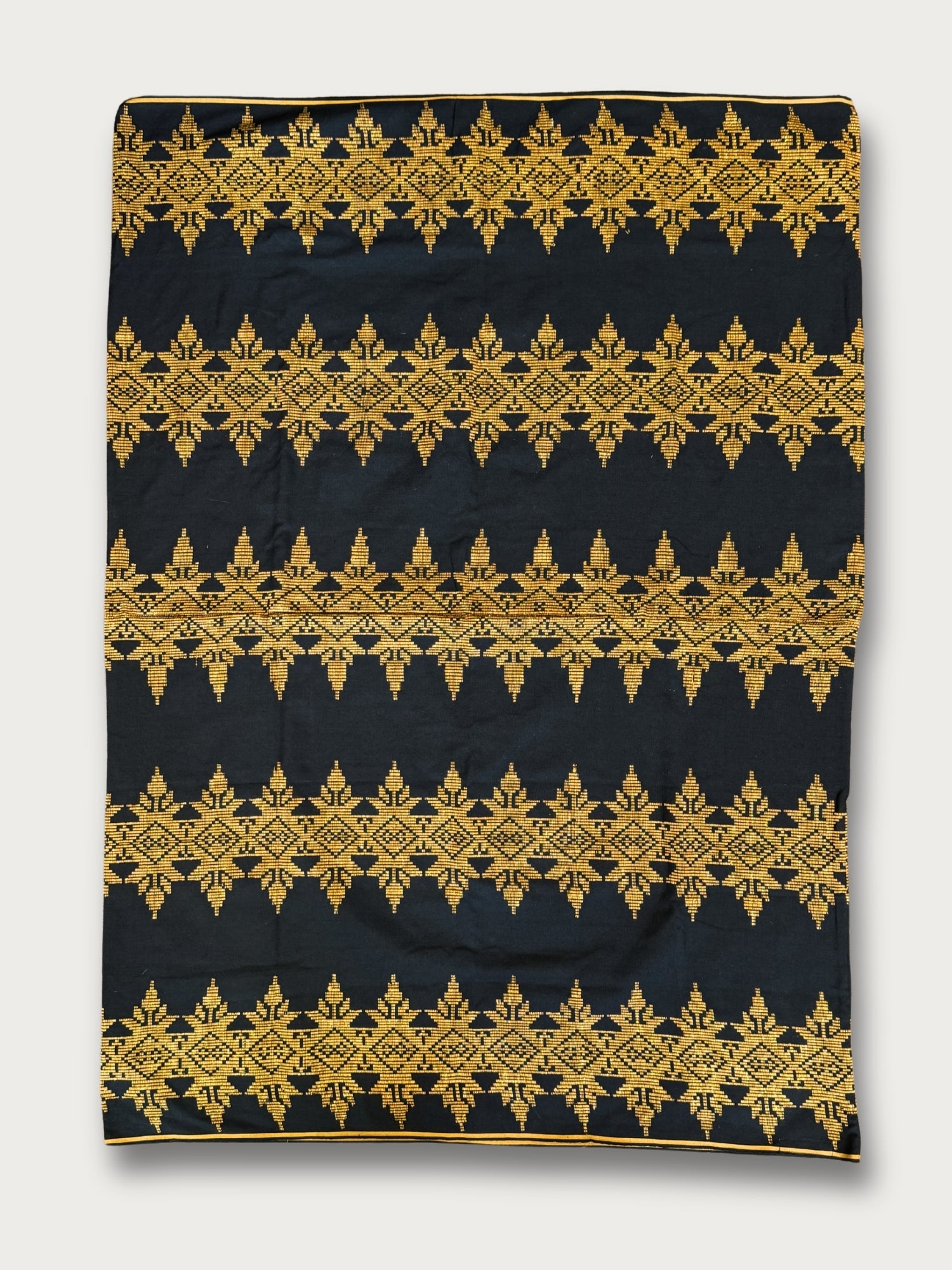 Handwoven Malong - Black and Gold