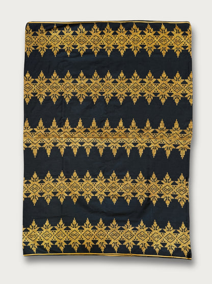 Handwoven Malong - Black and Gold