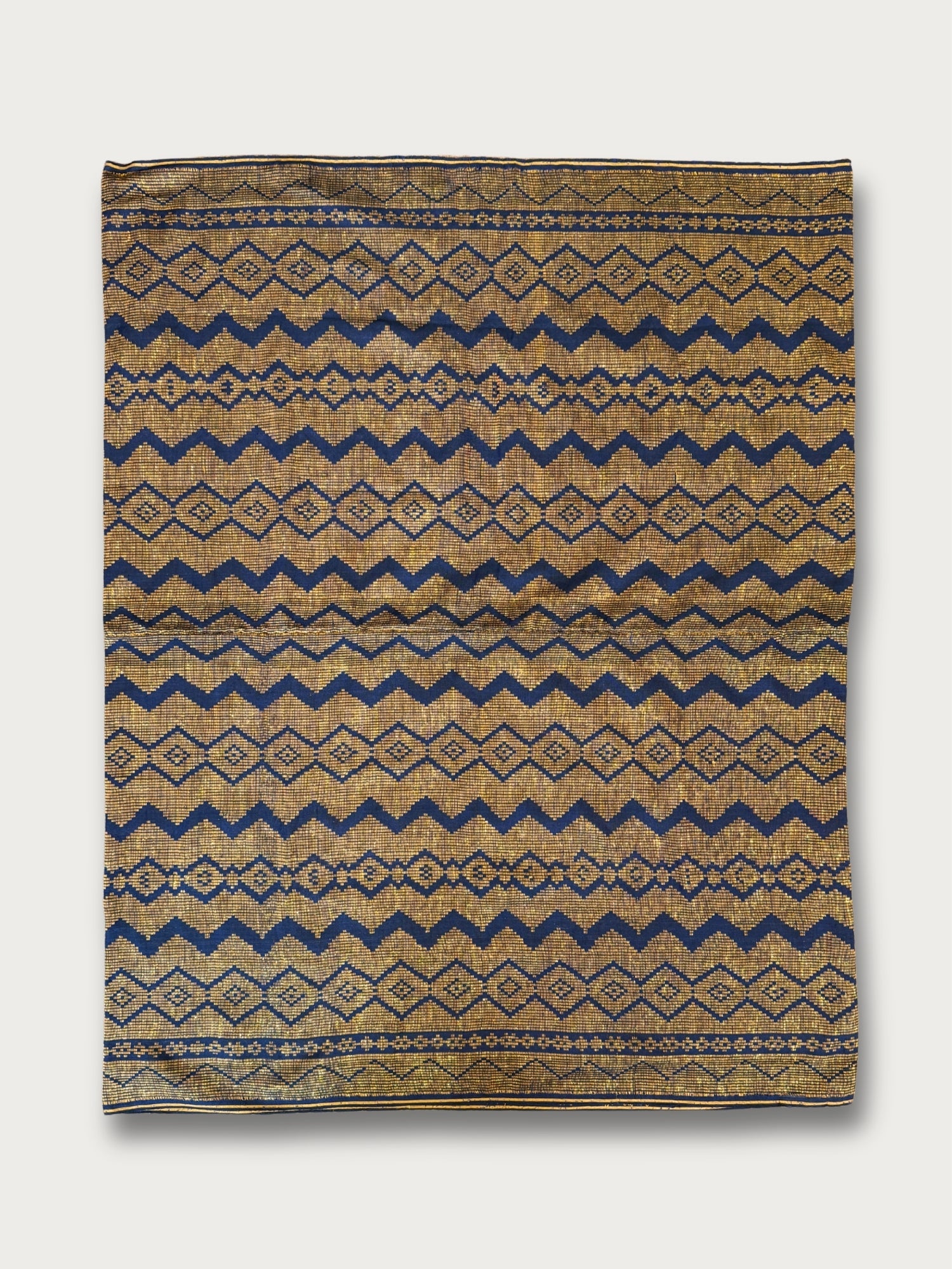 Handwoven Malong - Navy and Gold