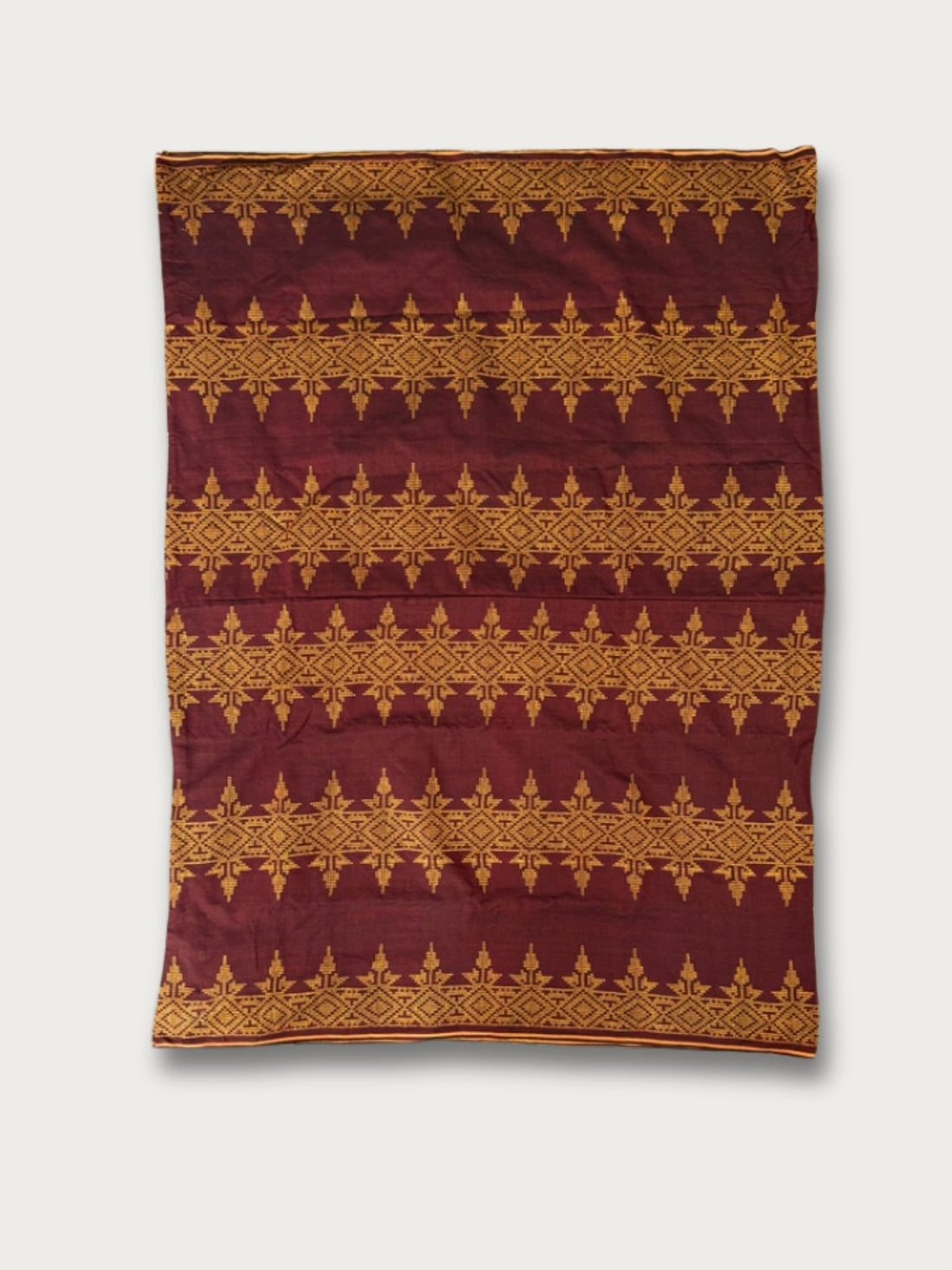 Handwoven Malong - Maroon and Gold