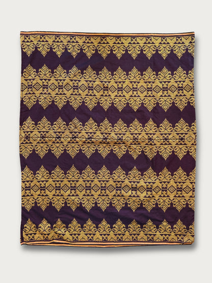 Handwoven Malong - Deep Plum and Gold