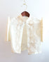 Cream Flower & Vine Bolero with Butterfly Sleeves women’s blouse