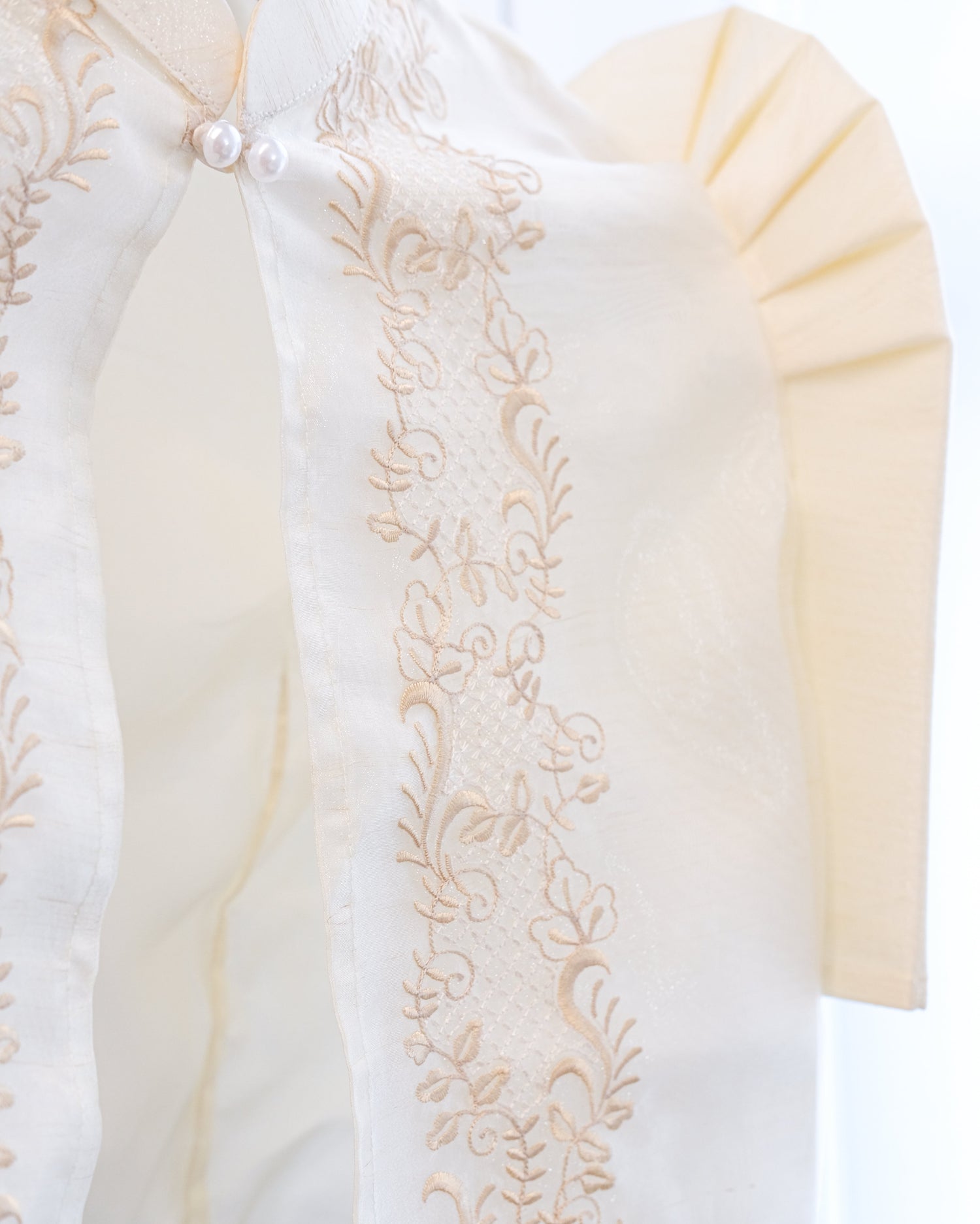 Cream Flower &amp; Vine Bolero with Butterfly Sleeves women’s blouse