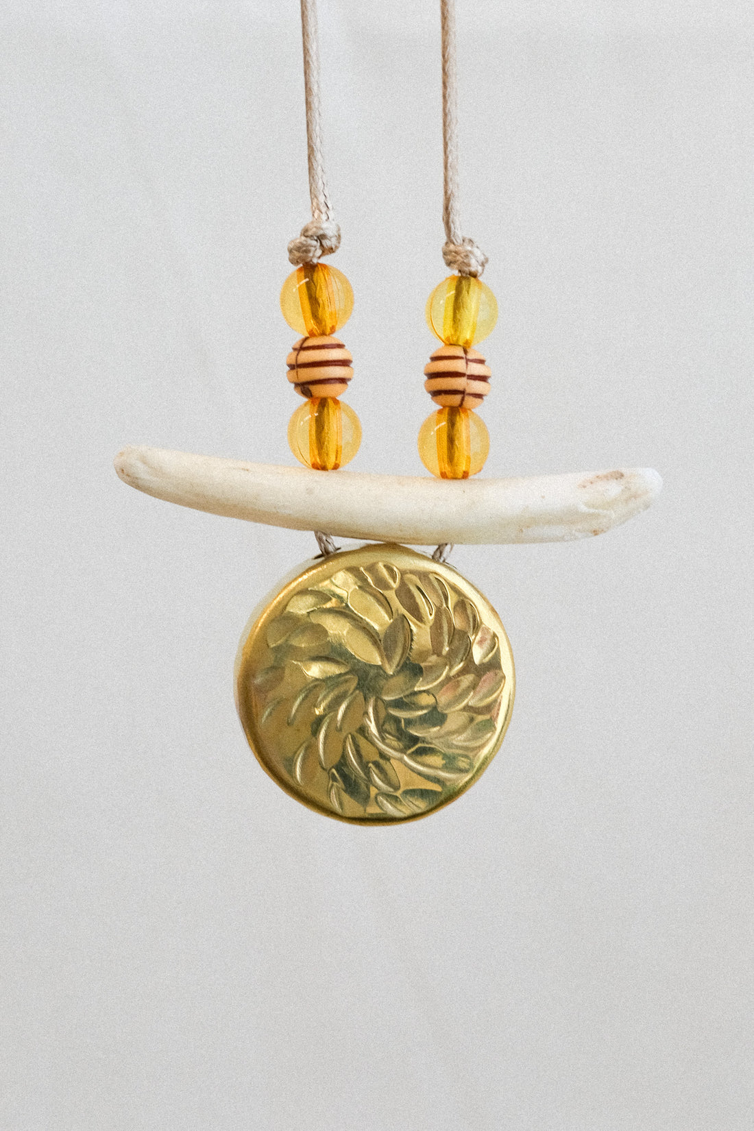 Ifugao Gong Necklace - Brass and Bone