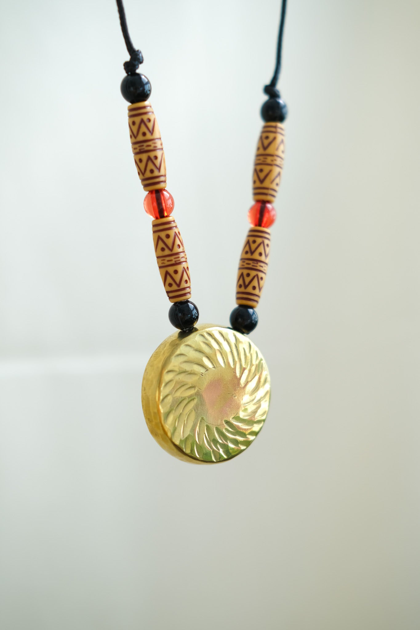 Ifugao Gong Necklace - Brass and Wood
