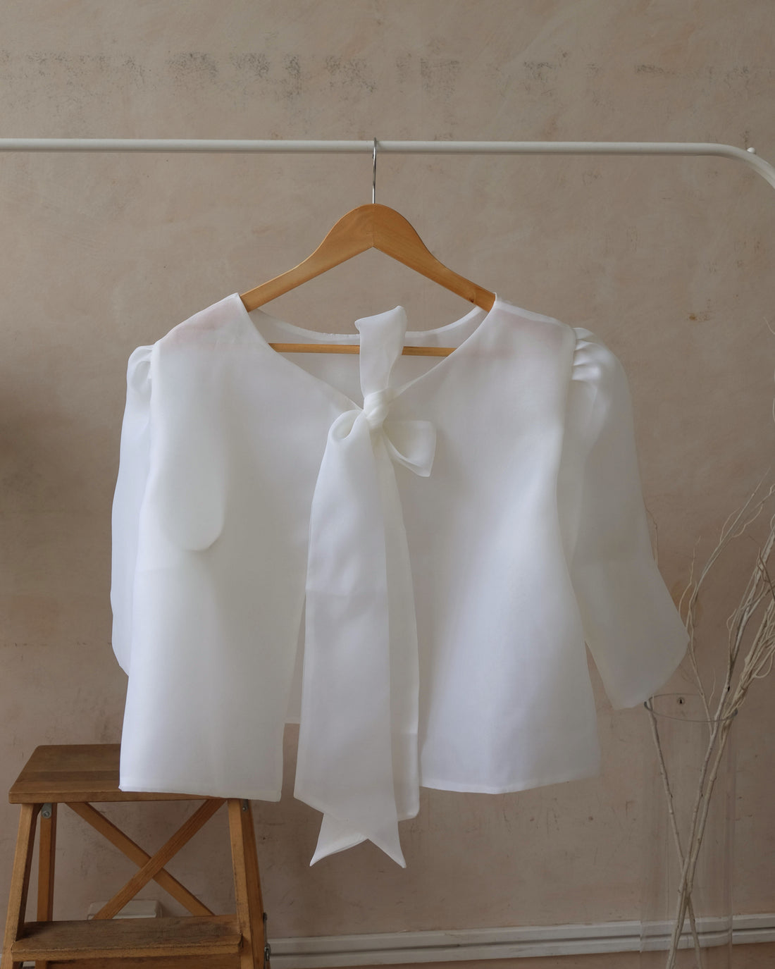 Organza Camisa – Ivory