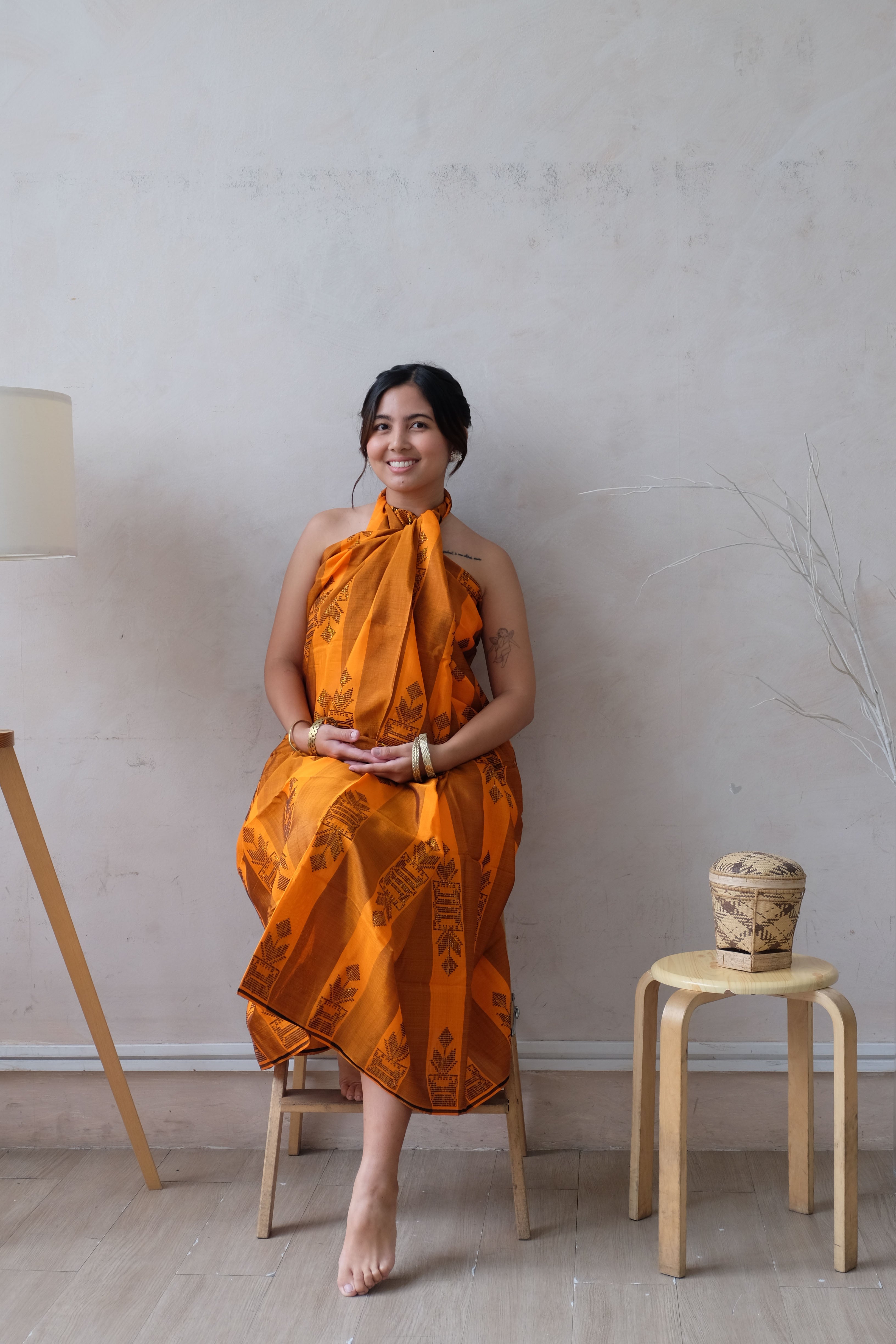 Handwoven Malong - Golden Orange