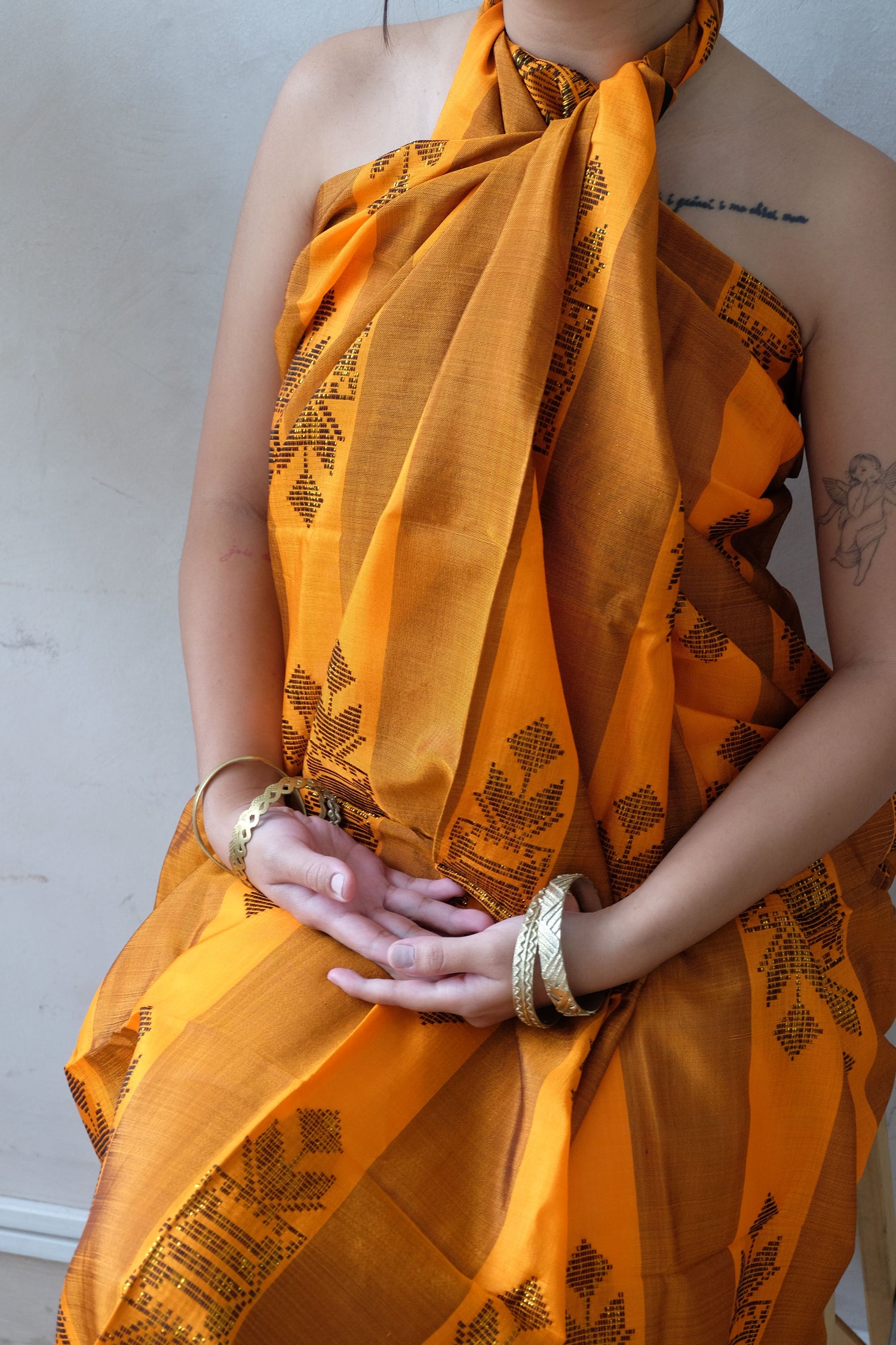 Handwoven Malong - Golden Orange