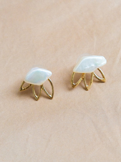 Modern Filipiniana-Perla Vida Stack Earrings - Narra Studio-available in NYC USA