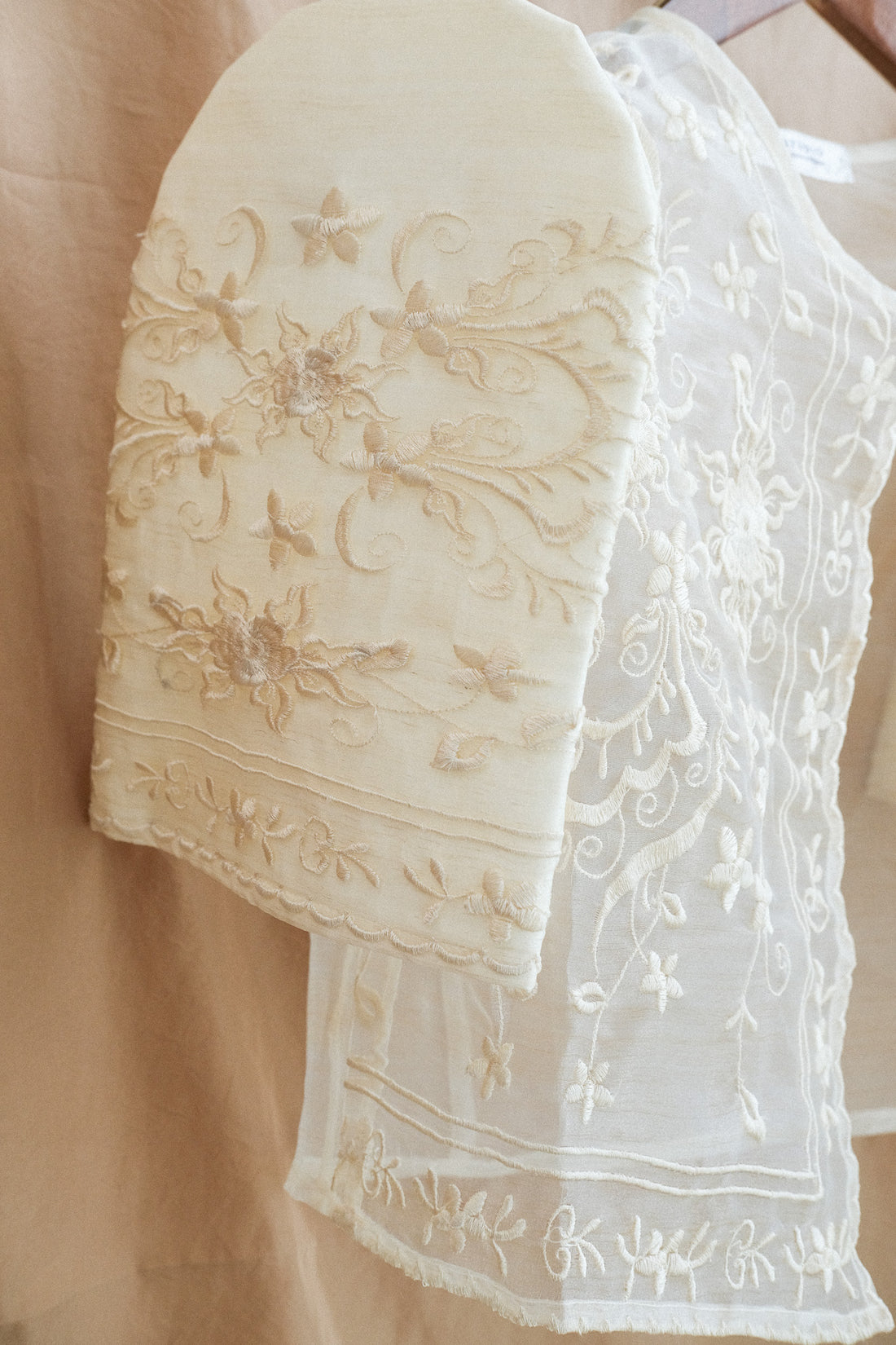 Ivory Sampaguita Bolero with Butterfly Sleeves