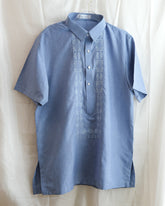 Casual Barong - Blue | Filipino jewelry | Narra Studio