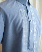 Casual Barong - Blue | Narra Studio