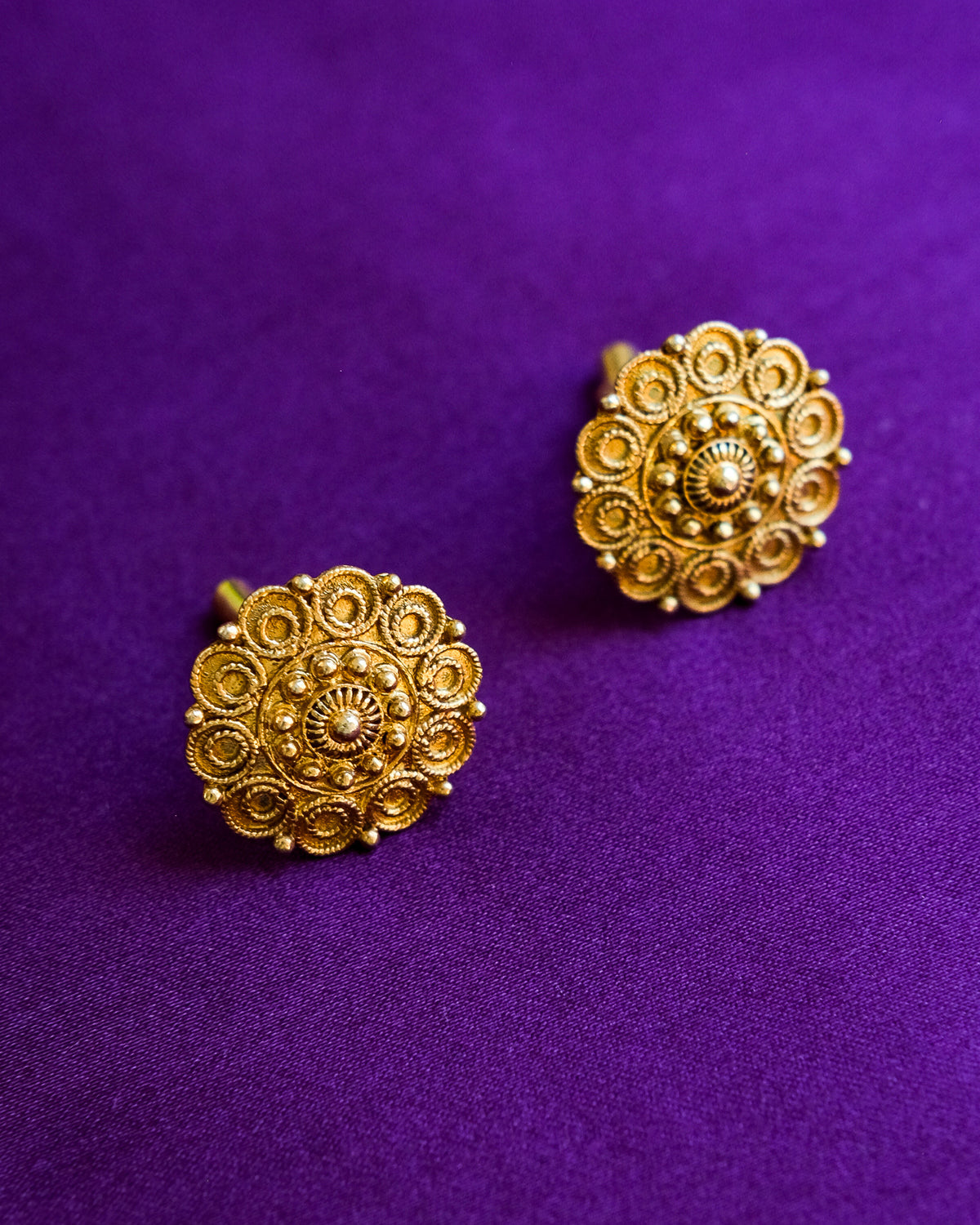 Brigido Filigree Cufflinks - Gold | Narra Studio