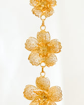 2-Way Gumamela Filigree Detachable Long Drop Earrings- Gold | Narra Studio