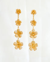 2-Way Gumamela Filigree Detachable Long Drop Earrings- Gold | Filipino earrings | Narra Studio