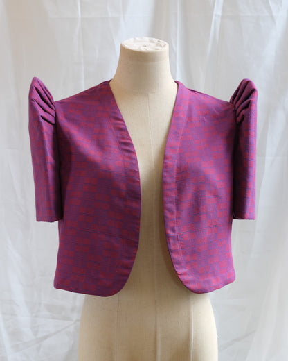 Handwoven Butterfly Sleeve Bolero - Binakol - Magenta