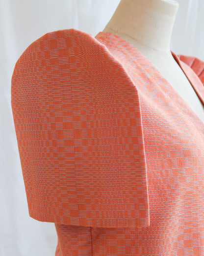 Handwoven Butterfly Sleeve Bolero - Binakol - Tangerine