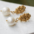 Modern Filipiniana-Estela Rosita Pearl Drops - Large - Gold - Narra Studio-available in NYC USA