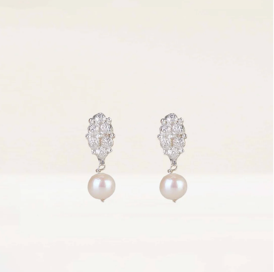 Modern Filipiniana-Estela Rosita Pearl Drops - Large - Narra Studio-available in NYC USA
