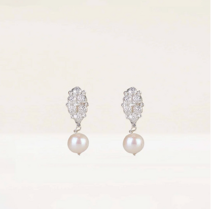 Modern Filipiniana-Estela Rosita Pearl Drops - Large - Narra Studio-available in NYC USA