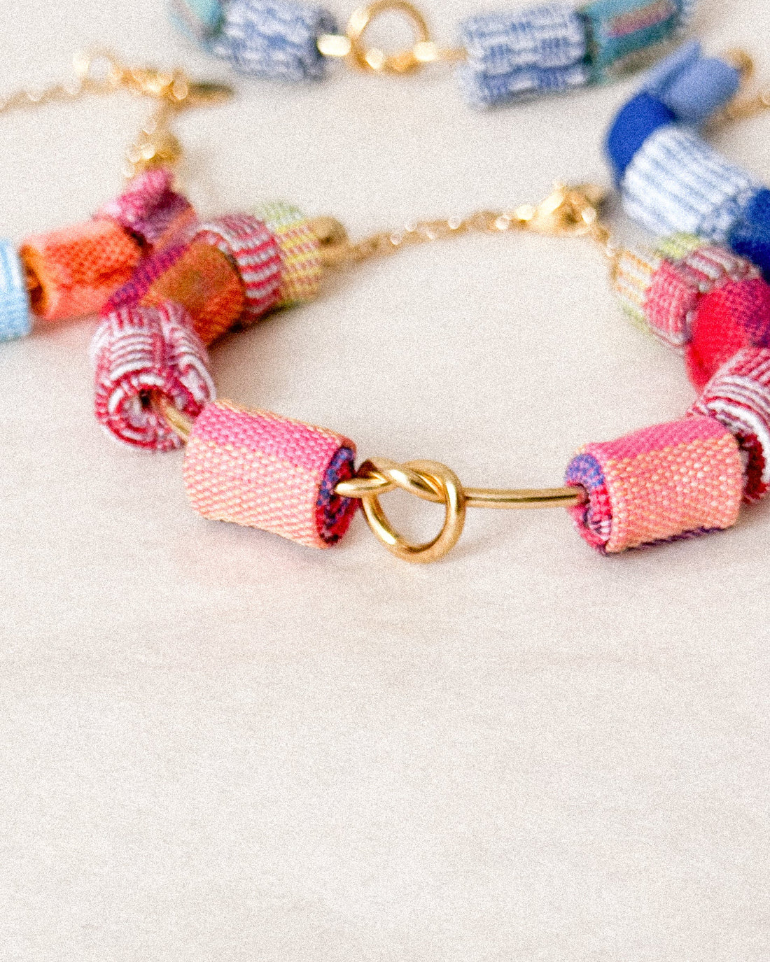 Handwoven Lahi Knot Bracelet - Pink