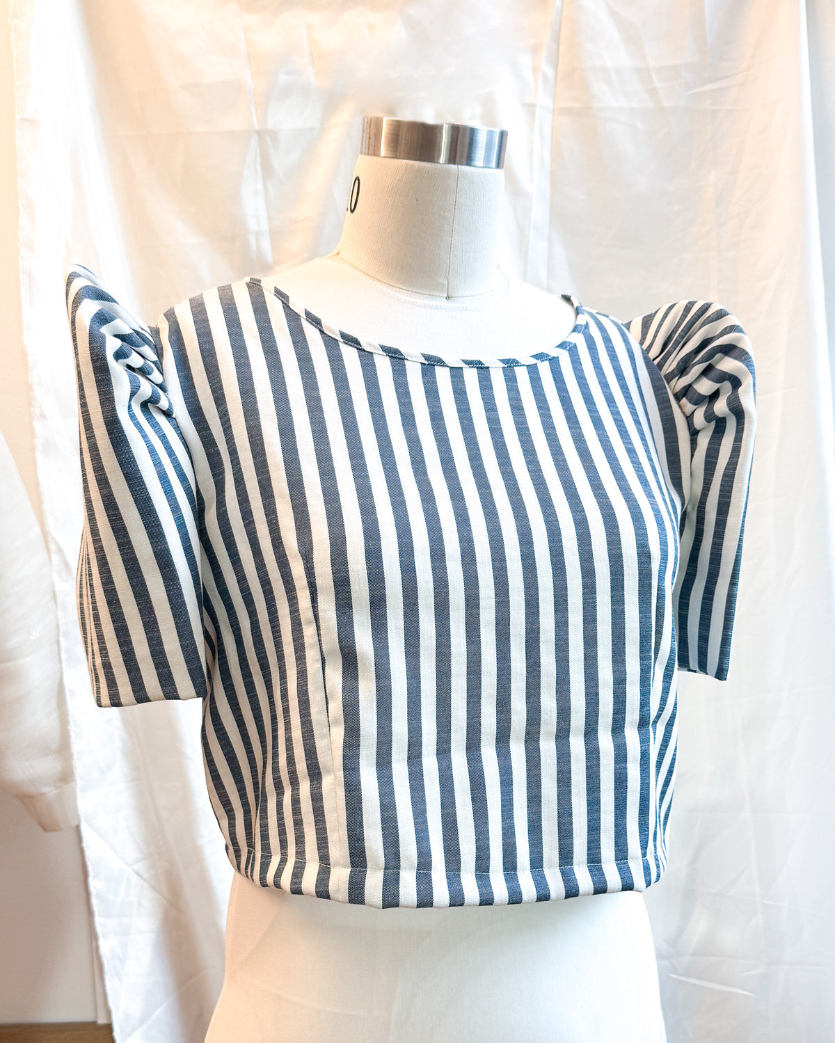 Striped Butterfly Sleeve Blouse | Narra Studio