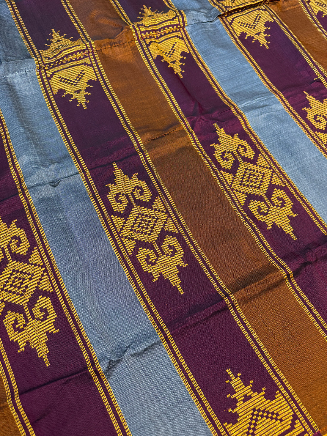 Handwoven Malong - Bronze and Silver