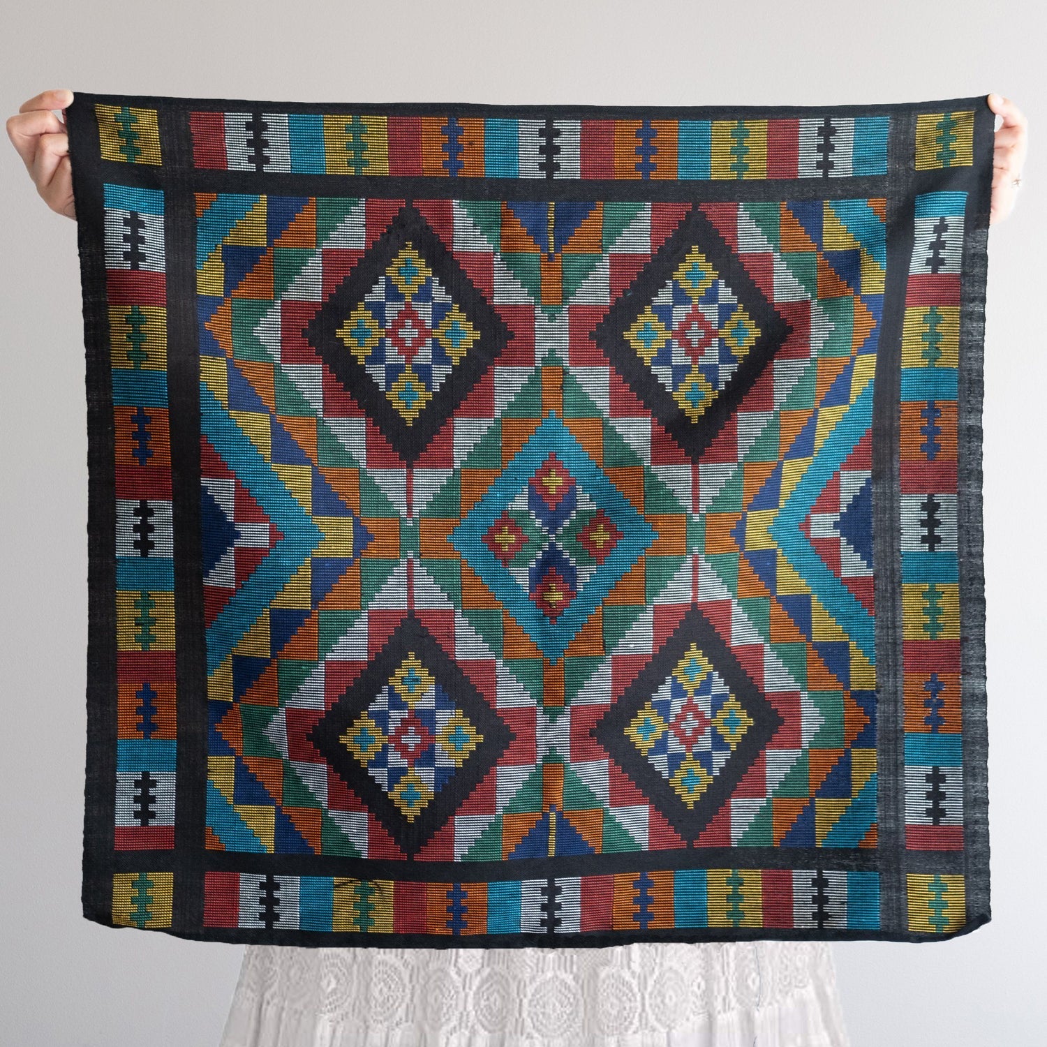 Yakan Headscarf Black Unisex Headscarf