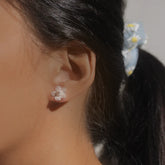 Sampaguita Filigree Stud Earrings - Silver | Narra Studio