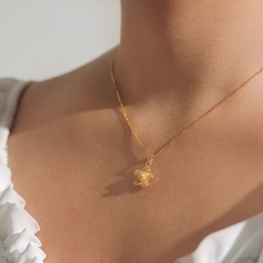 Sampaguita Minimalist Pendant Necklace | Narra Studio