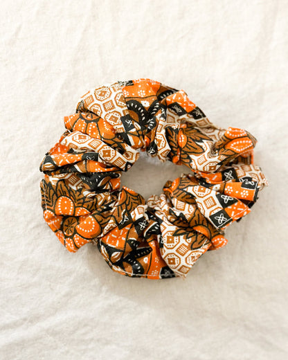 Batik Apricot &amp; Amber Scrunchie