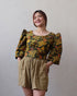 Batik Butterfly Camisa Blouse Womens Blouse