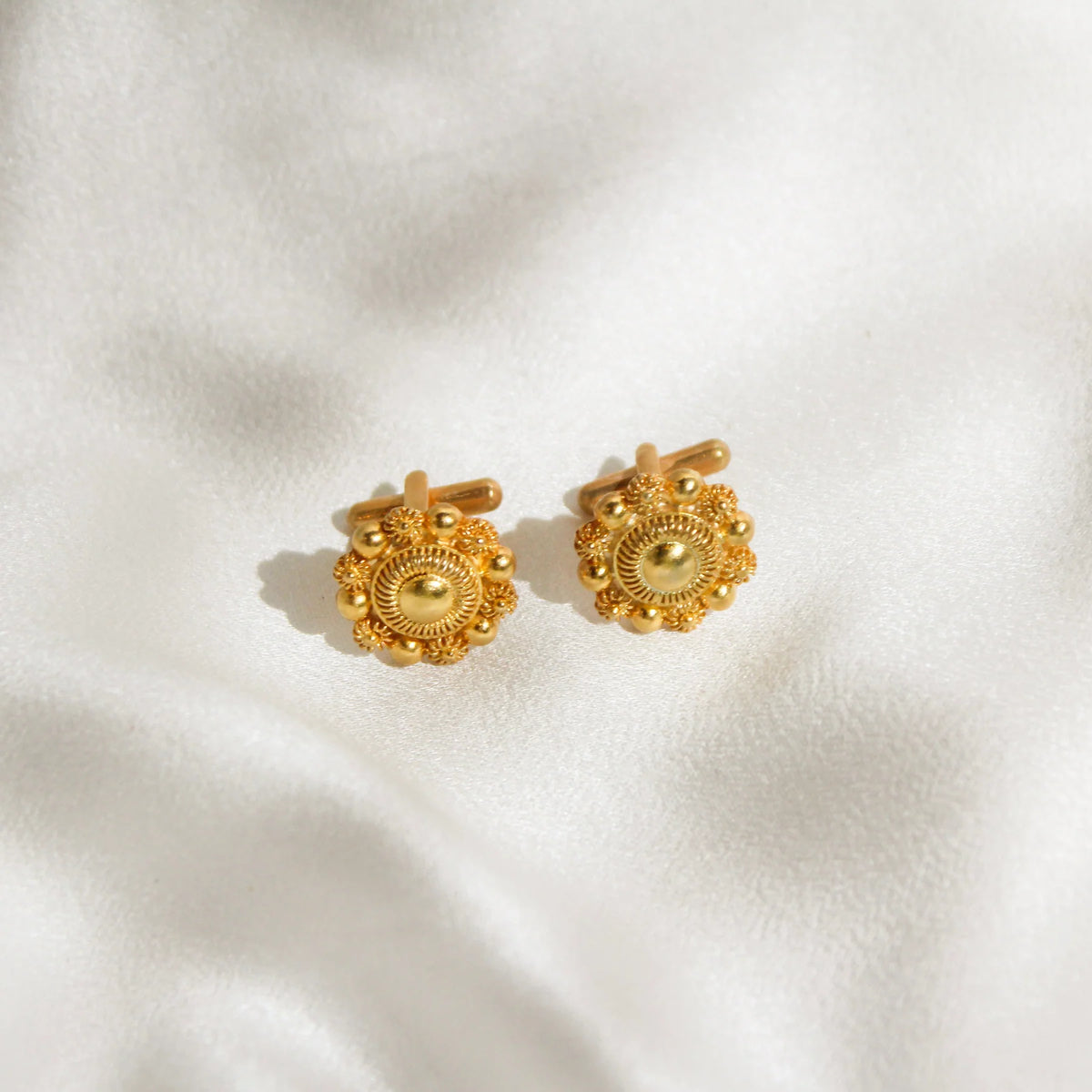 Bernie Filigree Cufflinks - Gold | Filipino cufflinks | Narra Studio