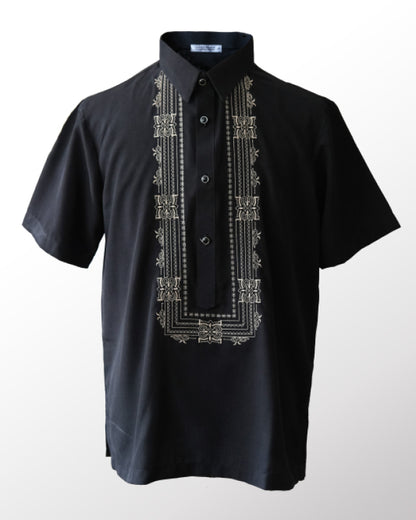 Casual Barong in Black Shirts &amp; Tops