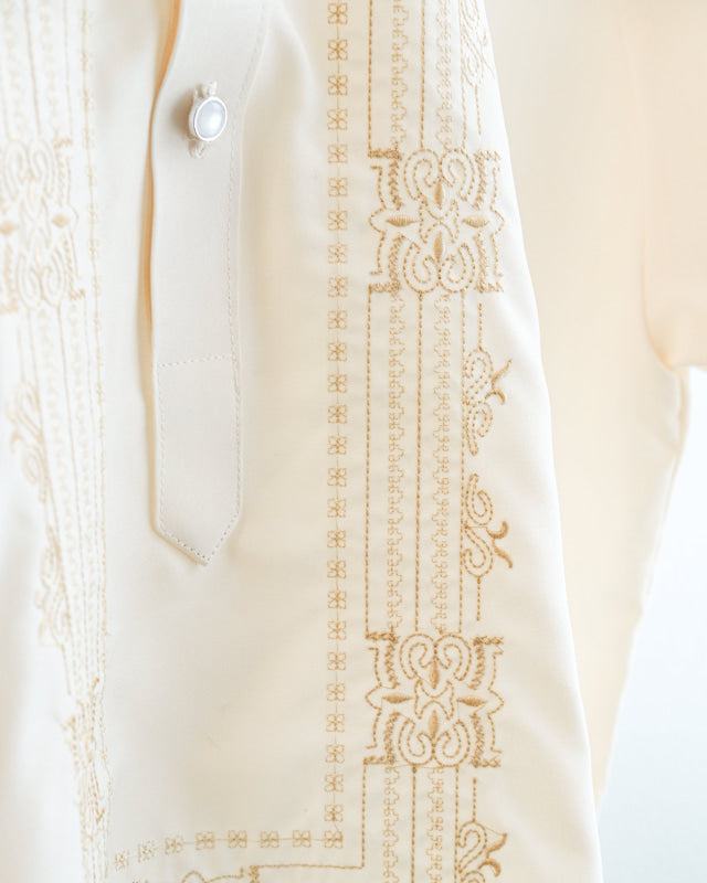 Casual Barong in Cream Shirts &amp; Tops