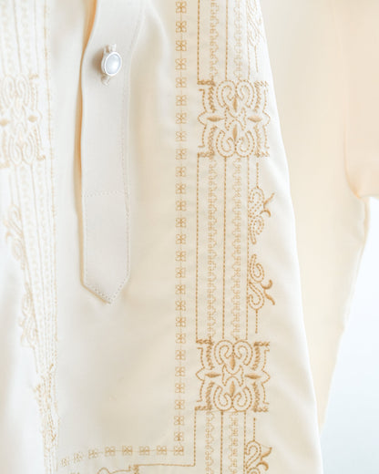 Casual Barong in Cream Shirts &amp; Tops