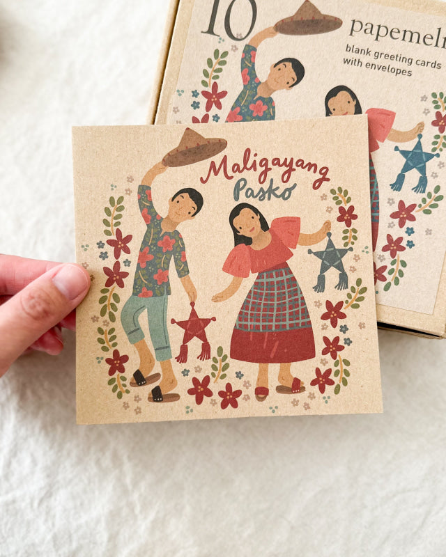 Filipiniana Couple Blank Greeting Card Set Note Cards