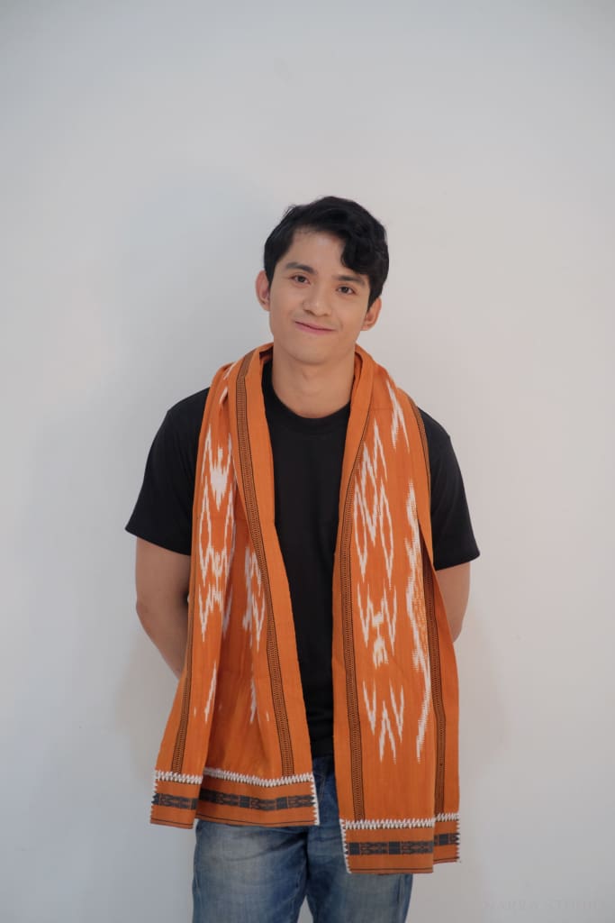 Handloomed Ifugao Binodbodan Scarf - Orange Unisex Scarf