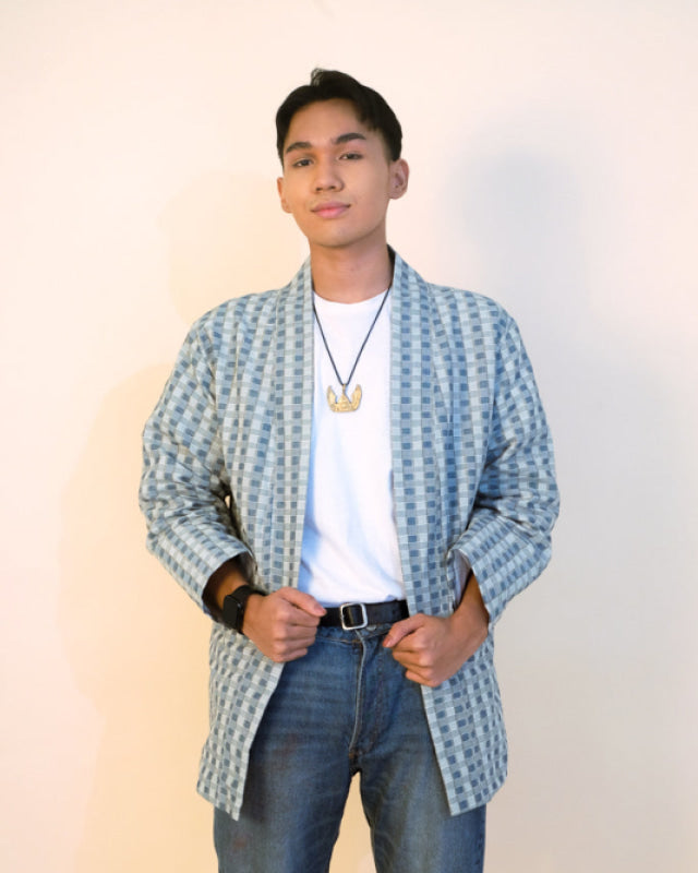 Handwoven Binakol Jacket - Gray Unisex Jacket